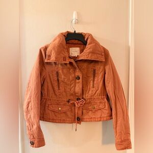 Anthropologie Women's Orange Utility Jacket - Size Small